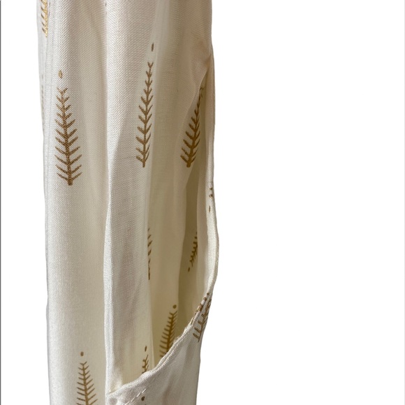 Brand New! Lapogee  Printed Cream and Gold Summer Dress with Pockets. Size SP - Picture 8 of 9